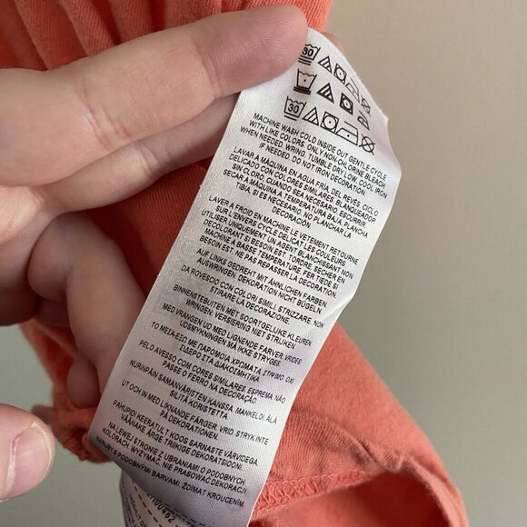 Guess Los Angeles Men SZ S Orange w/Teal Trim Short Sleeve Graphic T-Shirt - Picture 6 of 7